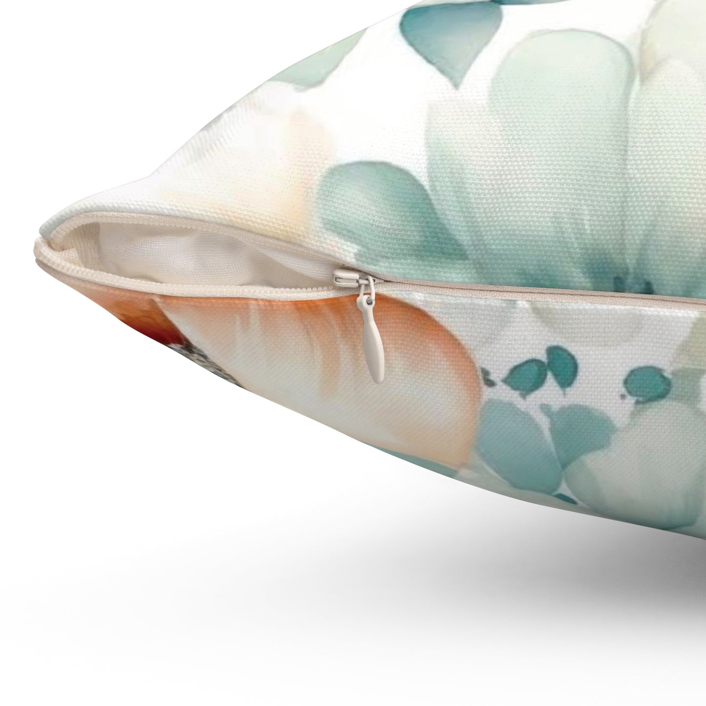 Floral Decor Square Pillow - Charming Botanical Design