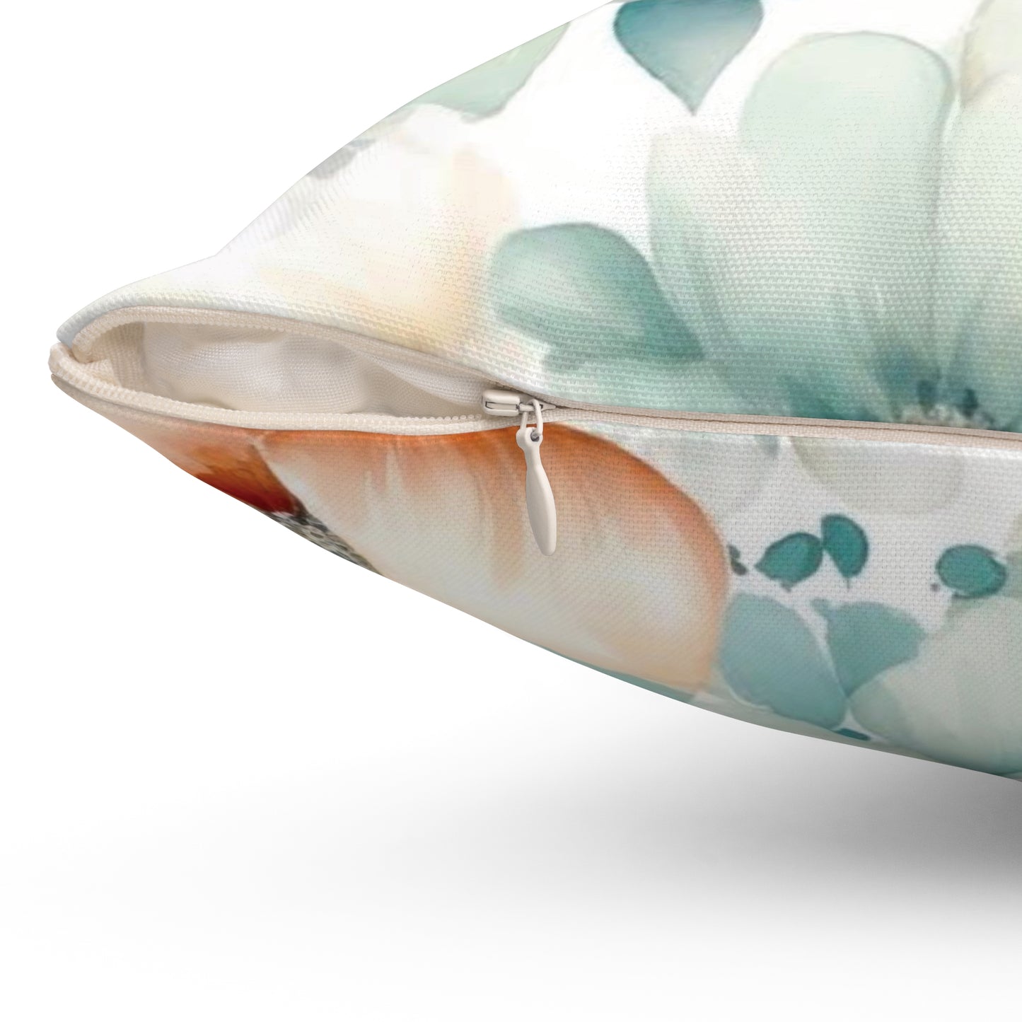 Floral Decor Square Pillow - Charming Botanical Design