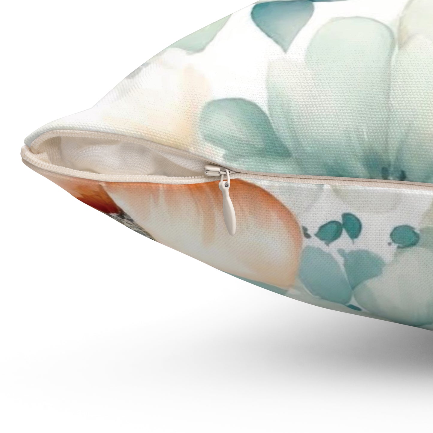 Floral Decor Square Pillow - Charming Botanical Design
