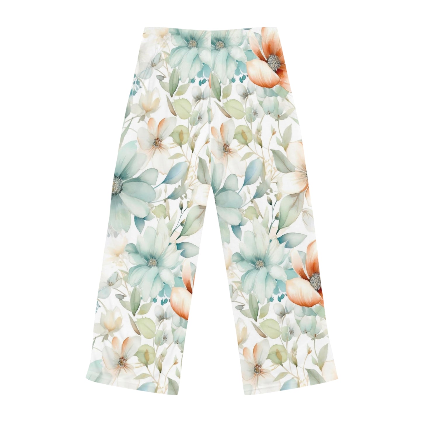 Blue Soft Floral Women's Pajama Pants (AOP)