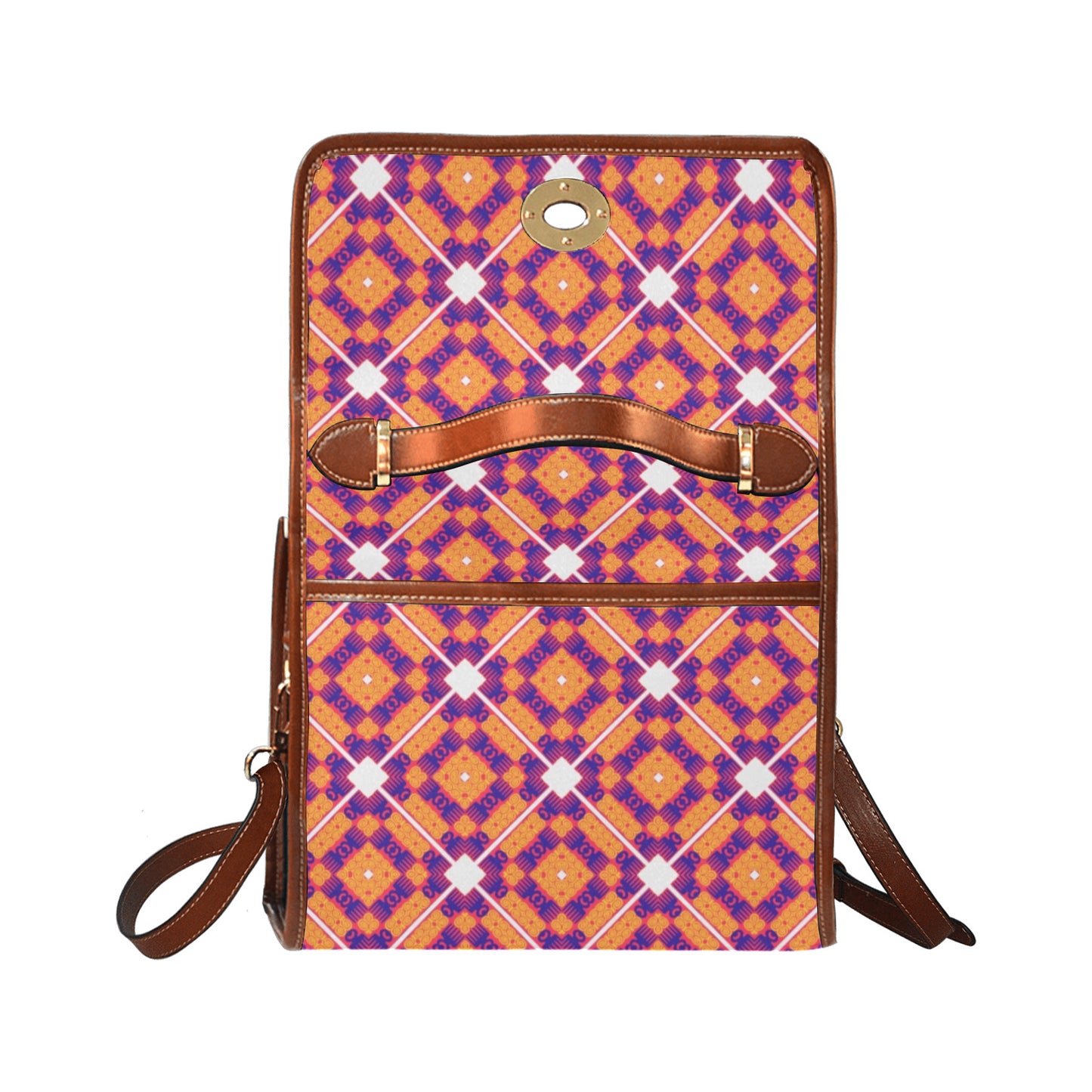 Power and Beauty handbag Waterproof Canvas Bag-Brown (All Over Print) (Model 1641)