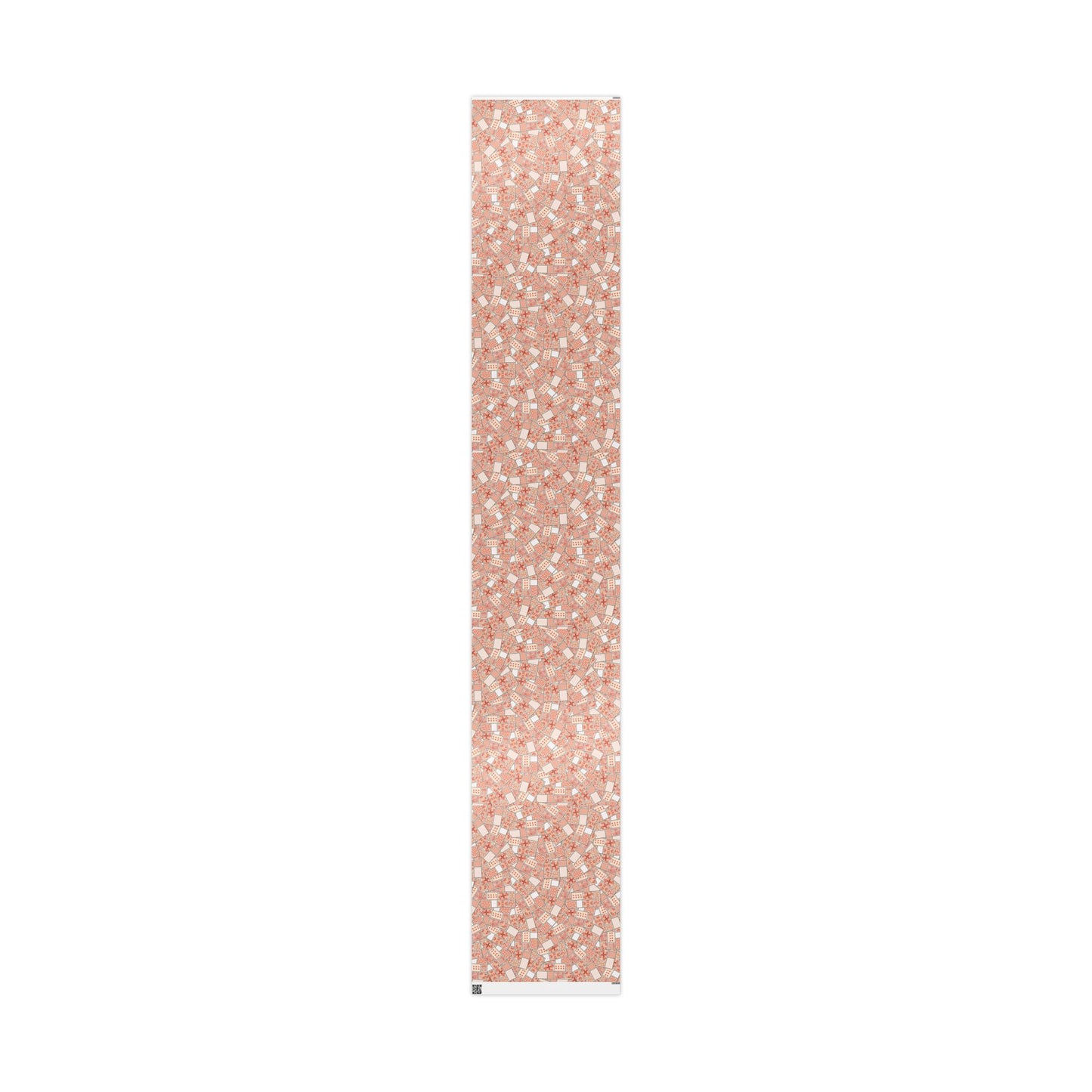 Peach Mosaic Gift Wrap — Abstract Geometric Wrapping Paper Roll
