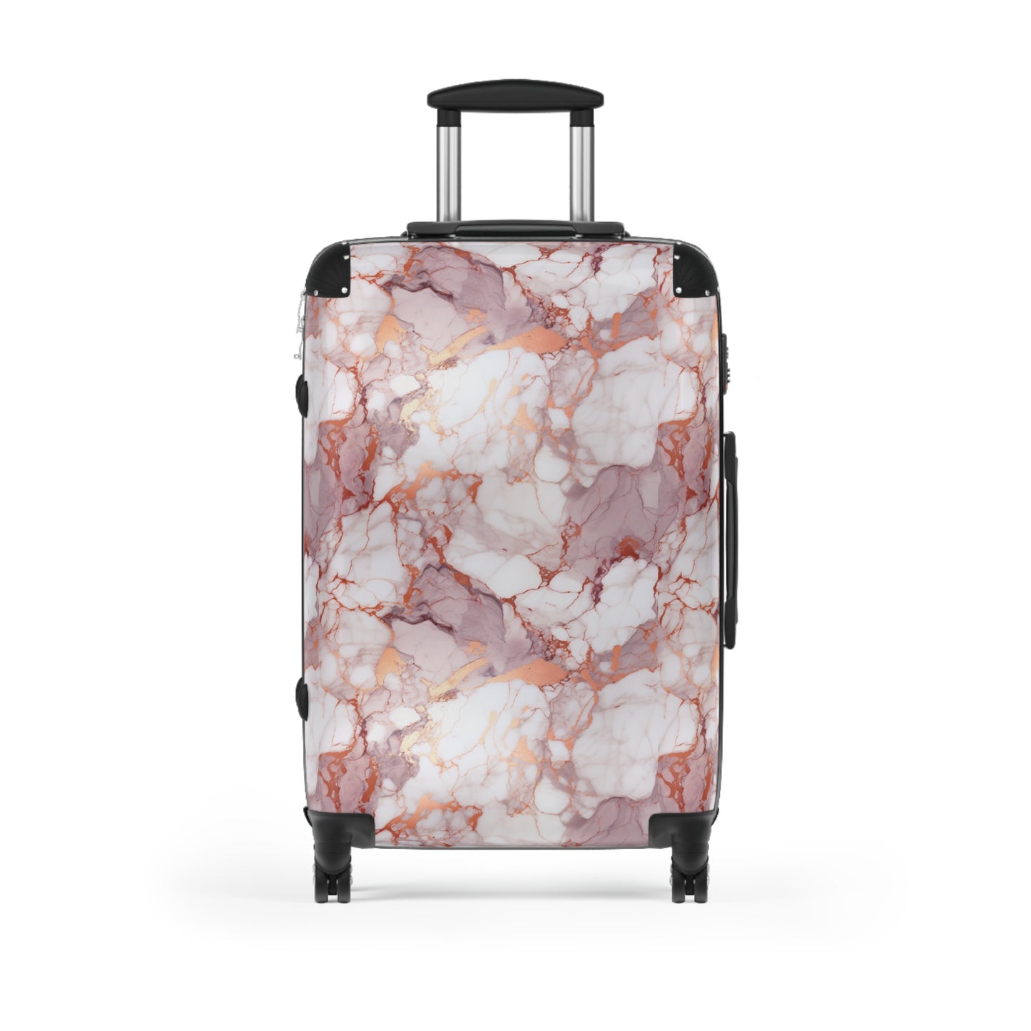 Pink/Gold Marbleized Suitcase