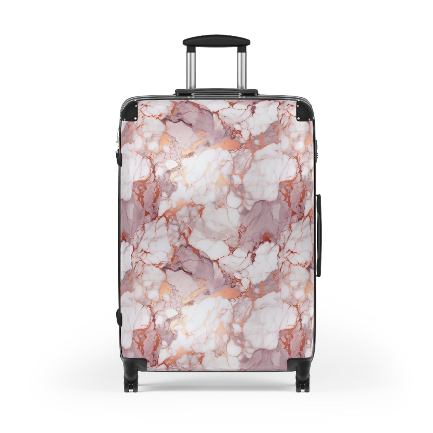 Pink/Gold Marbleized Suitcase