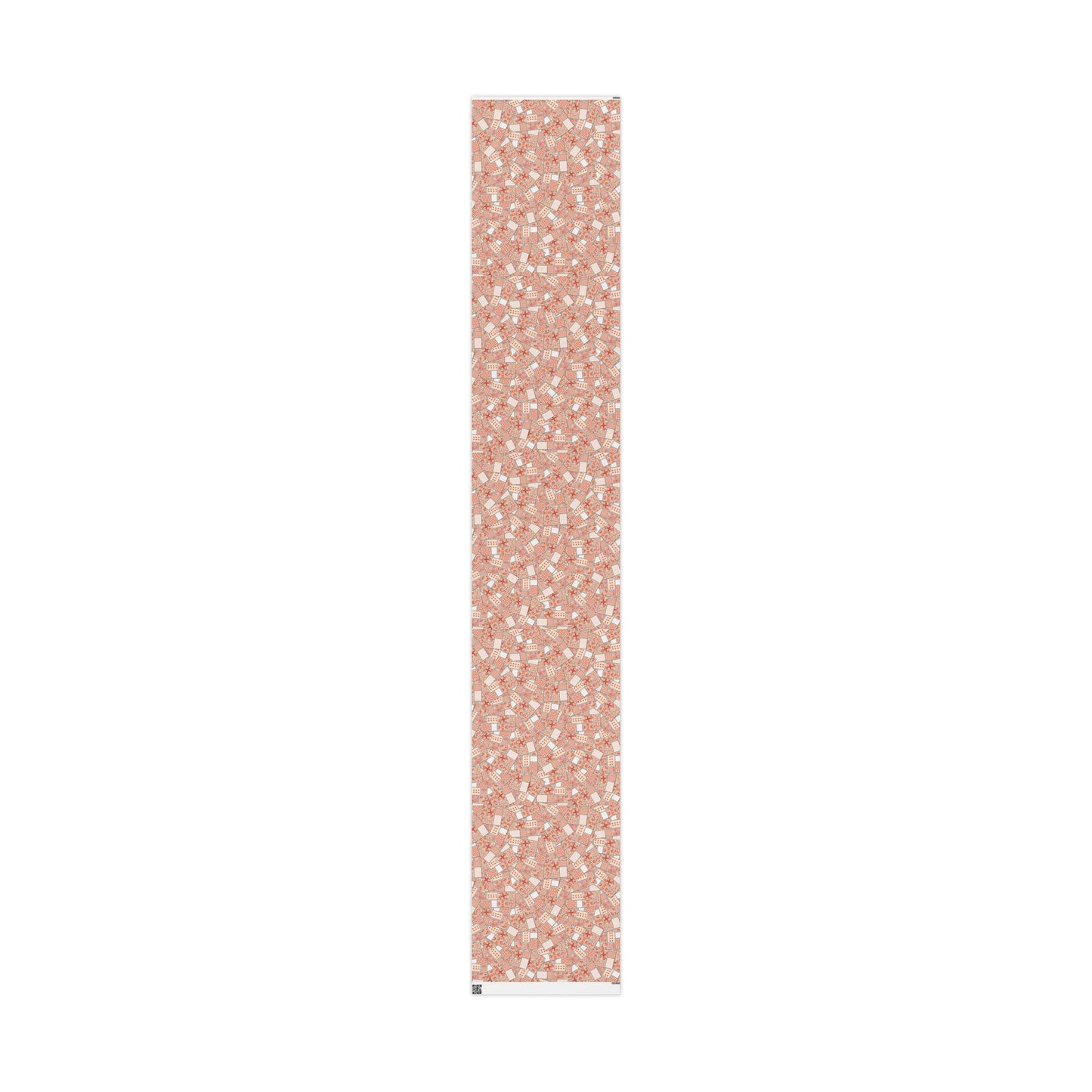 Peach Mosaic Gift Wrap — Abstract Geometric Wrapping Paper Roll