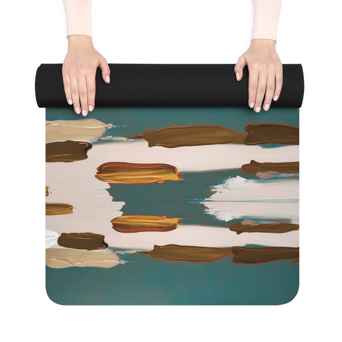 Rubber Yoga Mat- Painted Accents