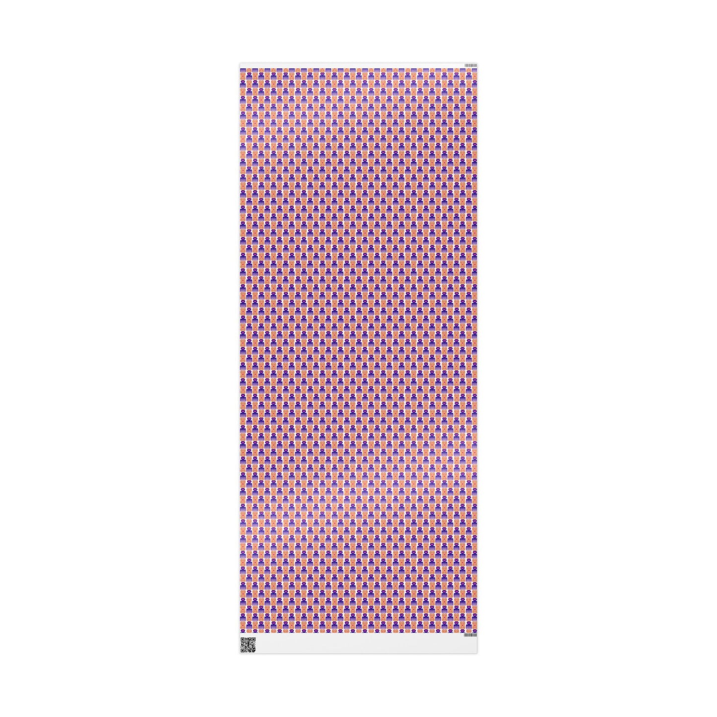 Wrapping Paper Roll — Retro Geometric Pink & Purple Pattern