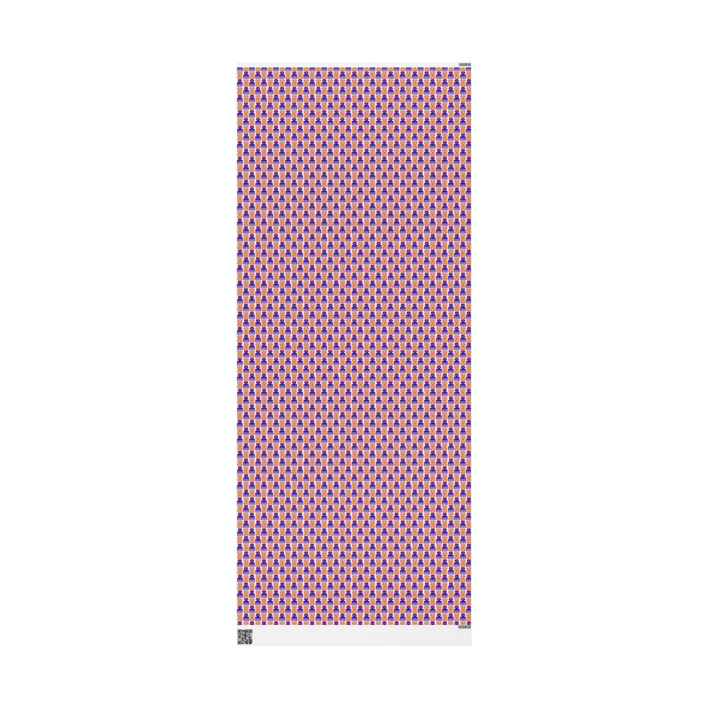 Wrapping Paper Roll — Retro Geometric Pink & Purple Pattern